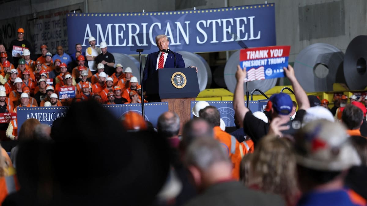 Donald Trump sube los aranceles al acero del 25% al 50%. Foto: Reuters/Leah Millis