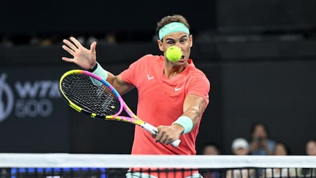 Regreso de Rafael Nadal a los courts en Brisbane. Foto: EFE.