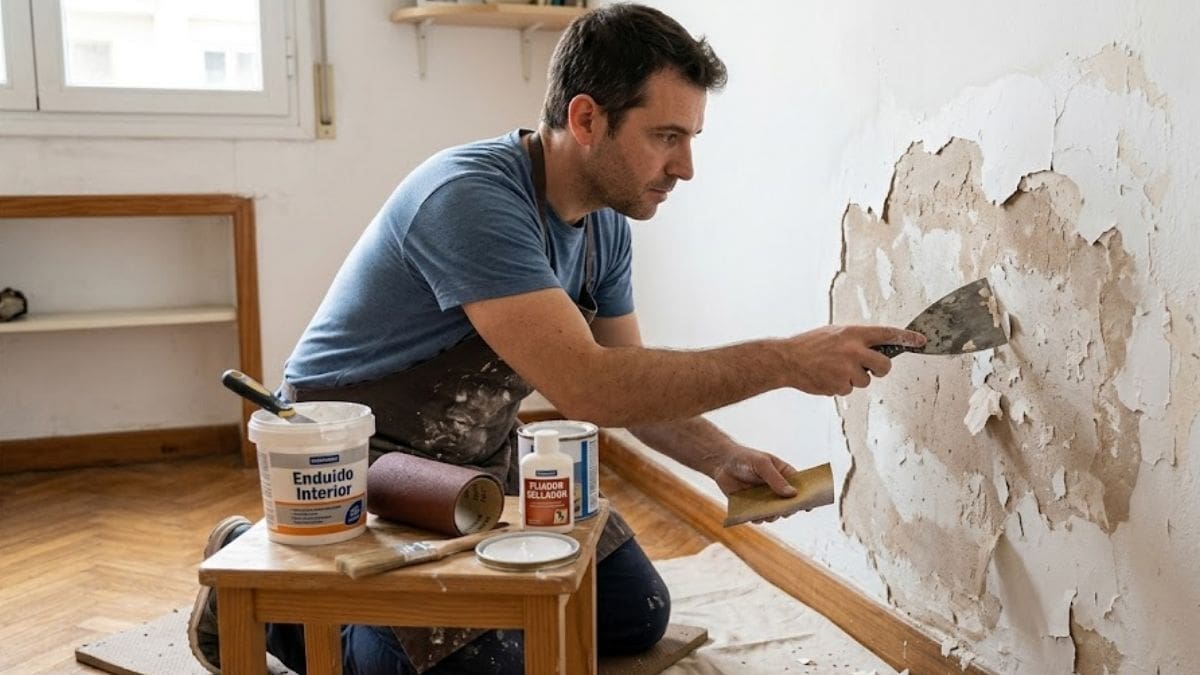 Podés dejar la pared lista para volver a pintarla y lograr un acabado prolijo.