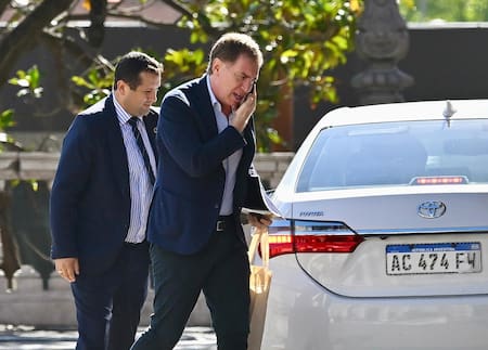 Diego Santilli entrando a Casa Rosada