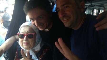 Hebe de Bonafini, Máximo Kirchner y Andrés Larroque