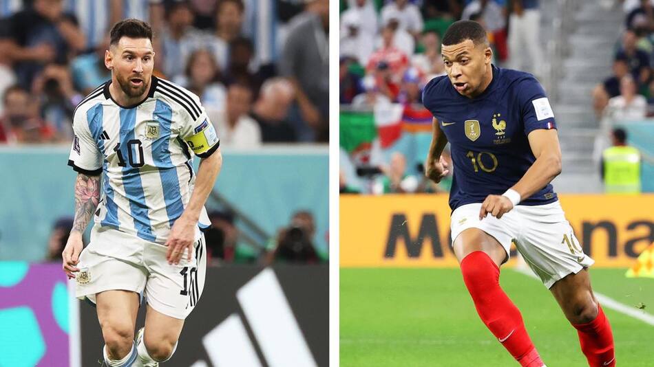 Lionel Messi y Kylian Mbappé. Foto: EFE.