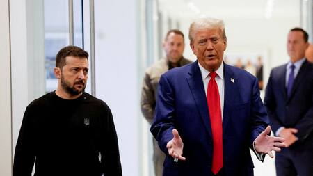 Donald Trump y Volodimir Zelenski. Foto: Reuters/Brian Snyder