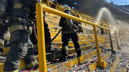 Incendio en La Bombonera.