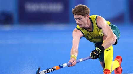 Matthew Dawson, jugador de la Selección australiana de hockey. Foto: NA.