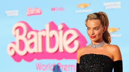 Margot Robbie en el estreno mundial de la película "Barbie" en Los Ángeles. Foto: Reuters.