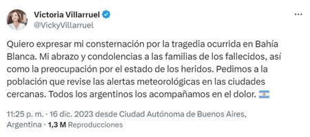 La palabra de Victoria Villarruel.