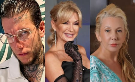 Alex Caniggia, Yanina Latorre y Mariana Nannis. Fotos: archivo.