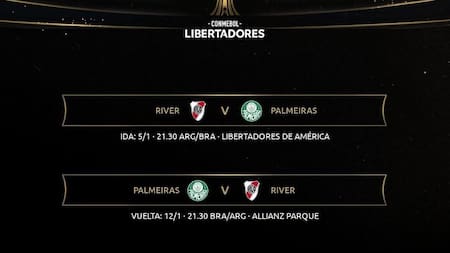 Horarios semifinales Copa Libertadores, River-Palmeiras