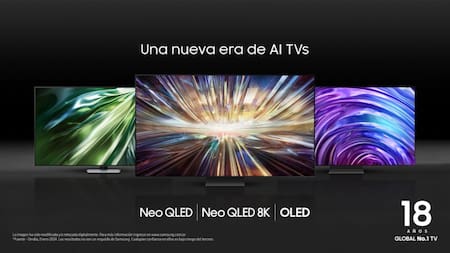 Nuevos televisores Samsung con Inteligencia Artificial. Foto: Samsung.