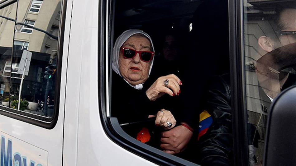 Hebe de Bonafini en Plaza de Mayo