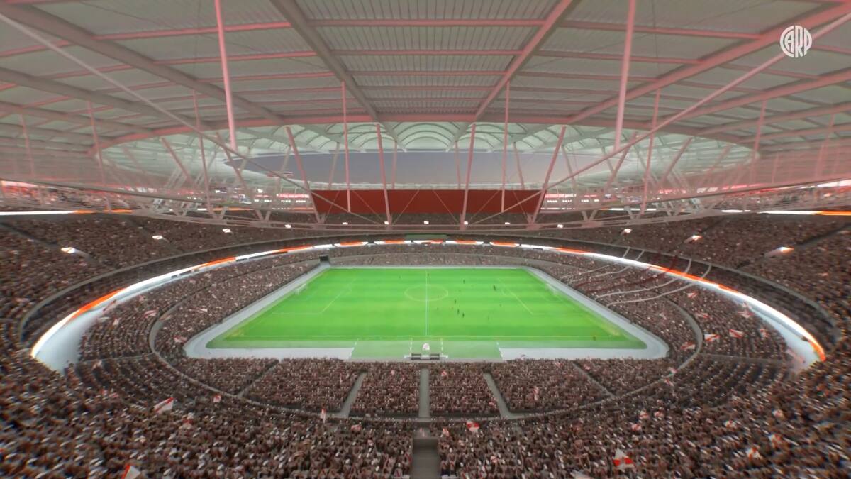 El estadio de River quedará techado y con mayor capacidad.