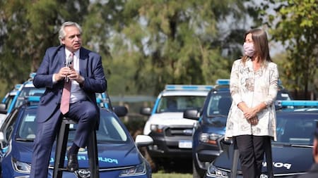 Acto de Alberto Fernández junto a Sabina Frederic, AGENCIA NA