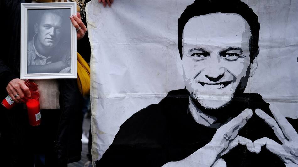 El recuerdo a Alexéi Navalny. Foto: Reuters.