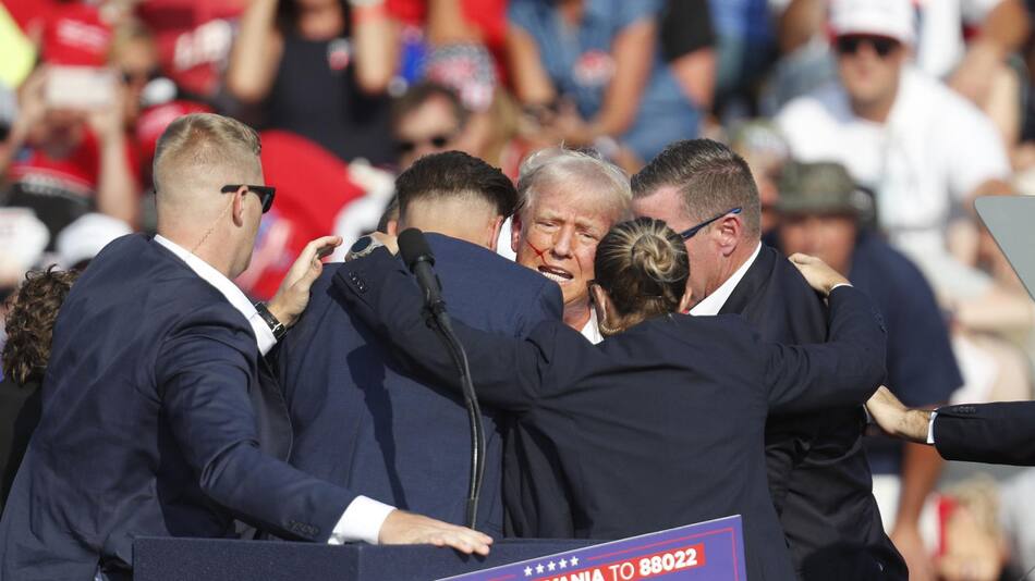 Atentado contra Donald Trump. Foto: EFE
