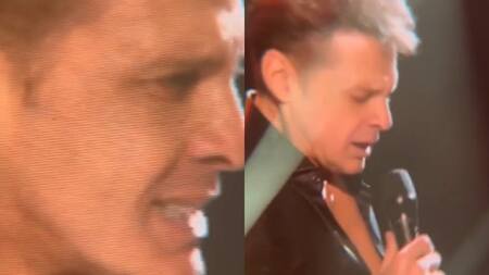 Luis Miguel se emocionó en pleno show. Foto: captura.