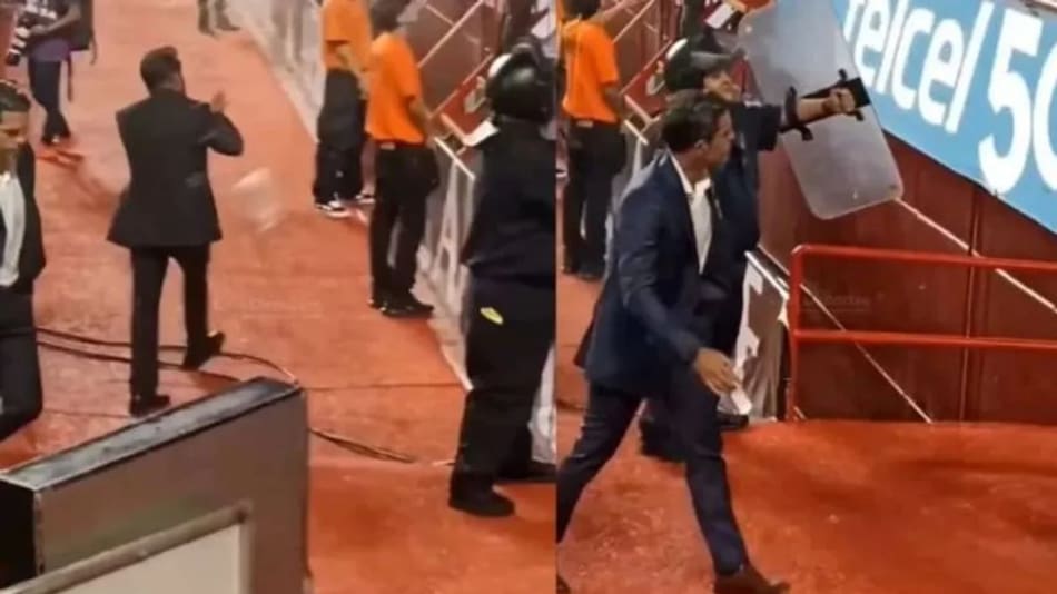 Agresión a Fernando Gago en el Necaxa.