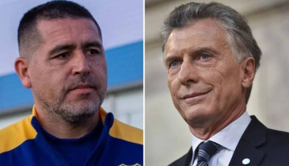 Riquelme y Macri. Foto: NA