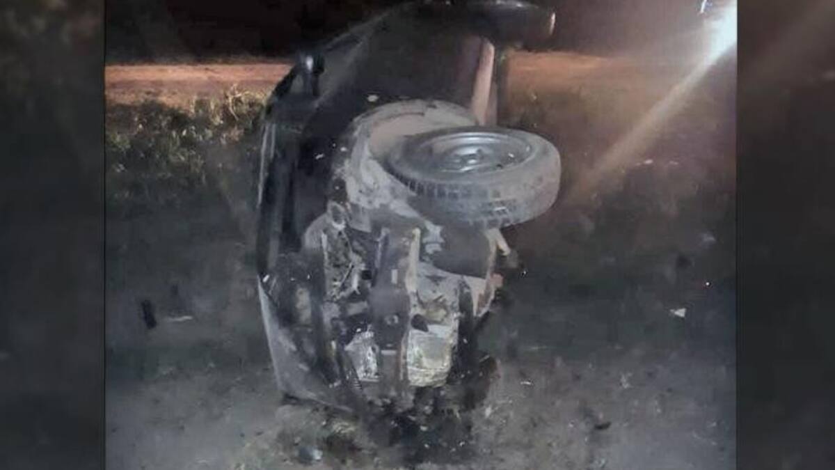 Foto del choque. Foto: Parte Policial.