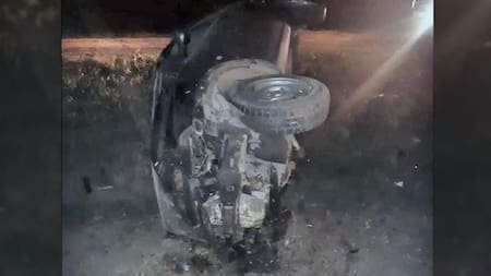 Foto del choque. Foto: Parte Policial.