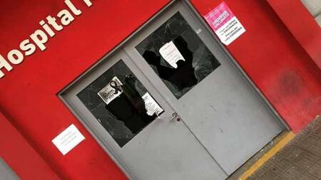 Guardia destrozada en Morón, Foto: ATE