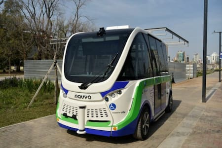 Colectivo eléctrico en Buenos Aires.