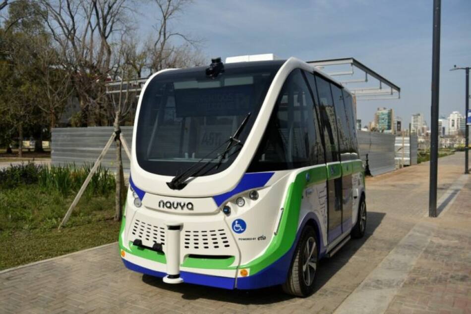 Colectivo eléctrico en Buenos Aires.