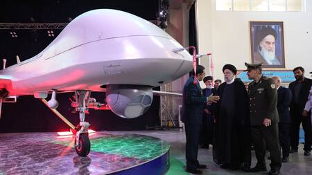 Mohajer-10, dron de Irán. Foto: Reuters.