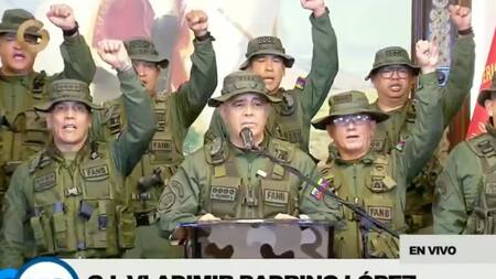 Vladimir Padrino López, ministro de Defensa de Venezuela. Foto: Captura video.