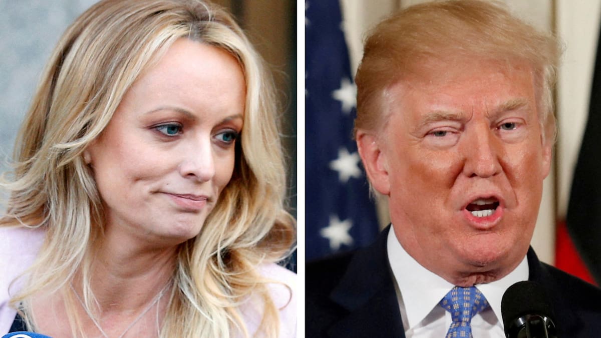 Stormy Daniels y Donald Trump. Foto: Reuters.