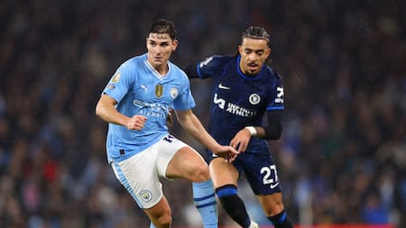 Julián Álvarez; Manchester City-Chelsea. Foto: Reuters.