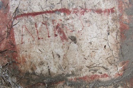 Una las inscripciones en Pompeya. Foto: Parco Archeologico di Pompei