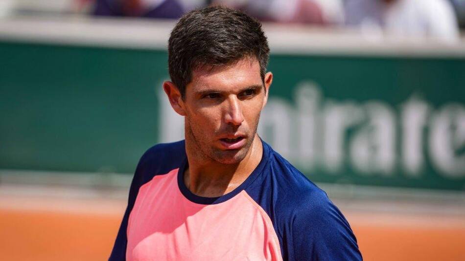 Federico Delbonis en Roland Garros.