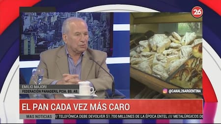 Emilio Majori por la crisis de las panaderias, CANAL 26