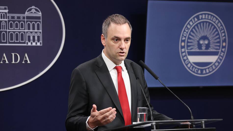 Manuel Adorni, vocero presidencial. Foto: Presidencia.