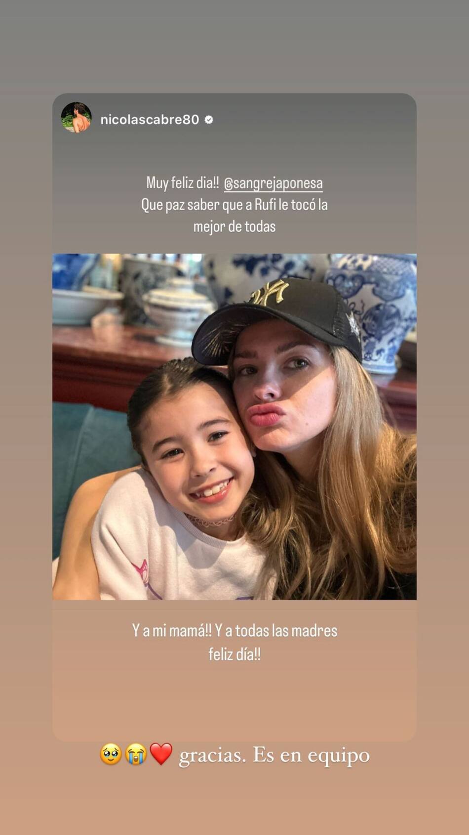 Los mensajes de los famosos por el Día de la Madre. Foto: Captura de pantalla.