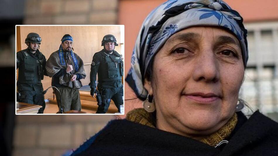 Jones Huala e Isabela Huala, su madre, Fotos: NA.