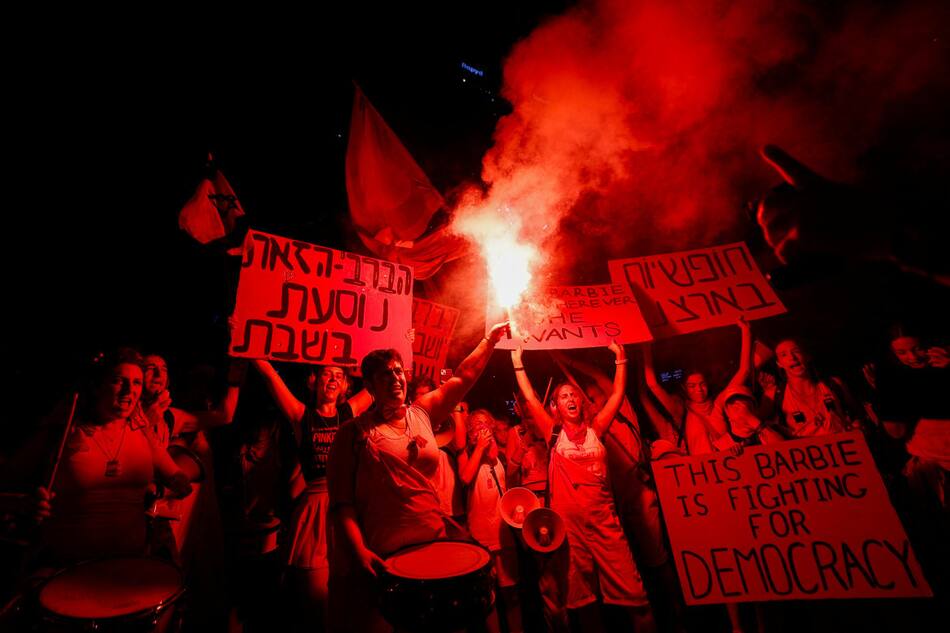 Impactante protesta en Israel. Foto: Reuters