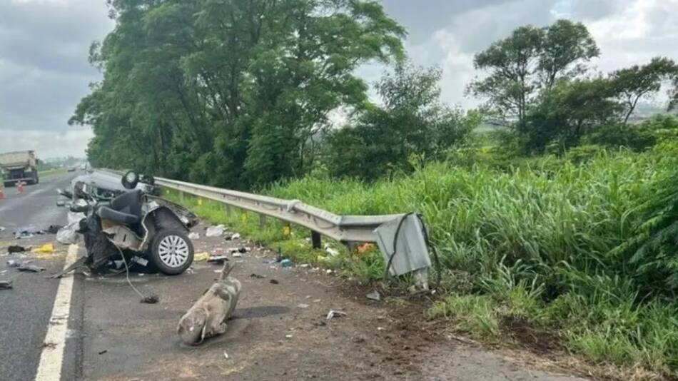 Accidente de tránsito en Brasil. Foto: Clarín