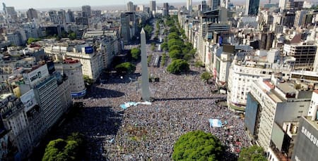 Argentina campeón, festejos en el Obelisco, Télam