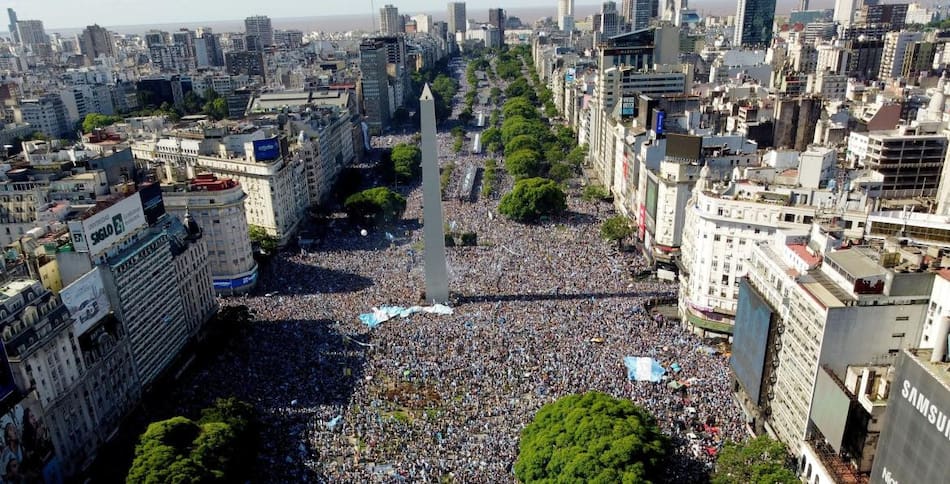 Argentina campeón, festejos en el Obelisco, Télam