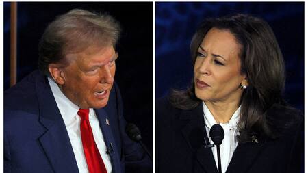 Donald Trump y Kamala Harris, los candidatos a las elecciones en EEUU. Foto: Reuters.