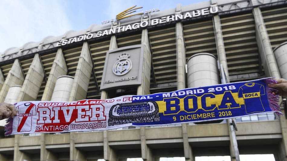 Superfinal de Copa Libertadores entre Boca y River en el Santiago Bernabéu (Reuters)