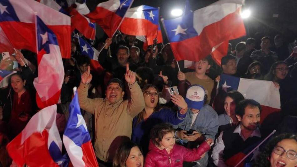 Festejos en Chile, elecciones, foto Télam AFP