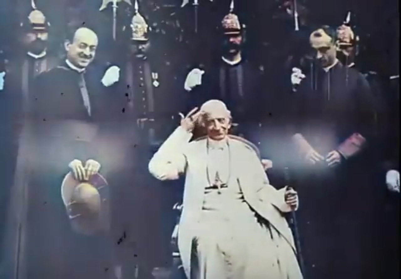 Primera grabación del Papa León XIII. Realizada en 1896. Fuente: X @ATommylascelles
