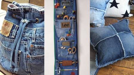 Ideas con jeans reciclados. Fotos: Pinterest.