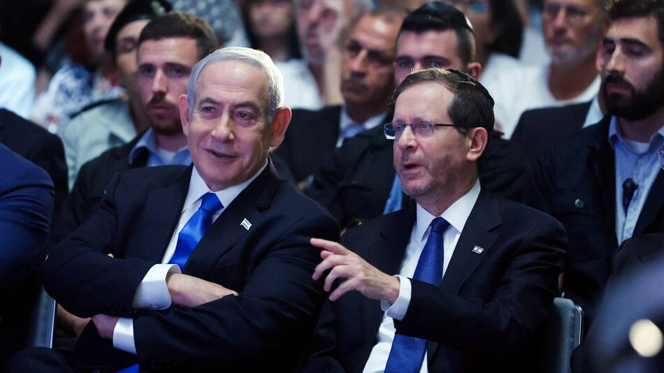 Benjamin Netanyahu y Isaac Herzog. Foto: REUTERS.