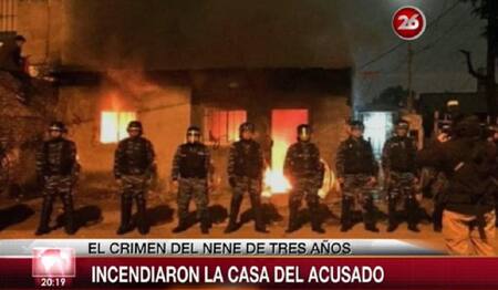 Lomas de Zamora - incendio en casa del acusado de crimen de nene
