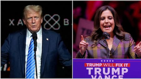 Donald Trump y Elise Stefanik. Fotos: Reuters.