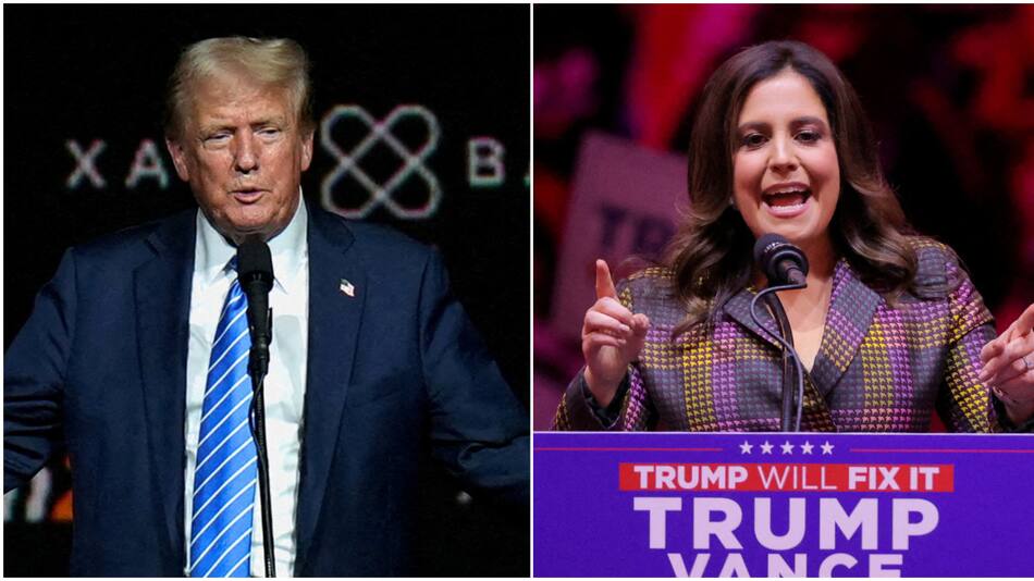 Donald Trump y Elise Stefanik. Fotos: Reuters.